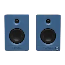 Victrola - Tempo Bluetooth Bookshelf Speakers - Blue