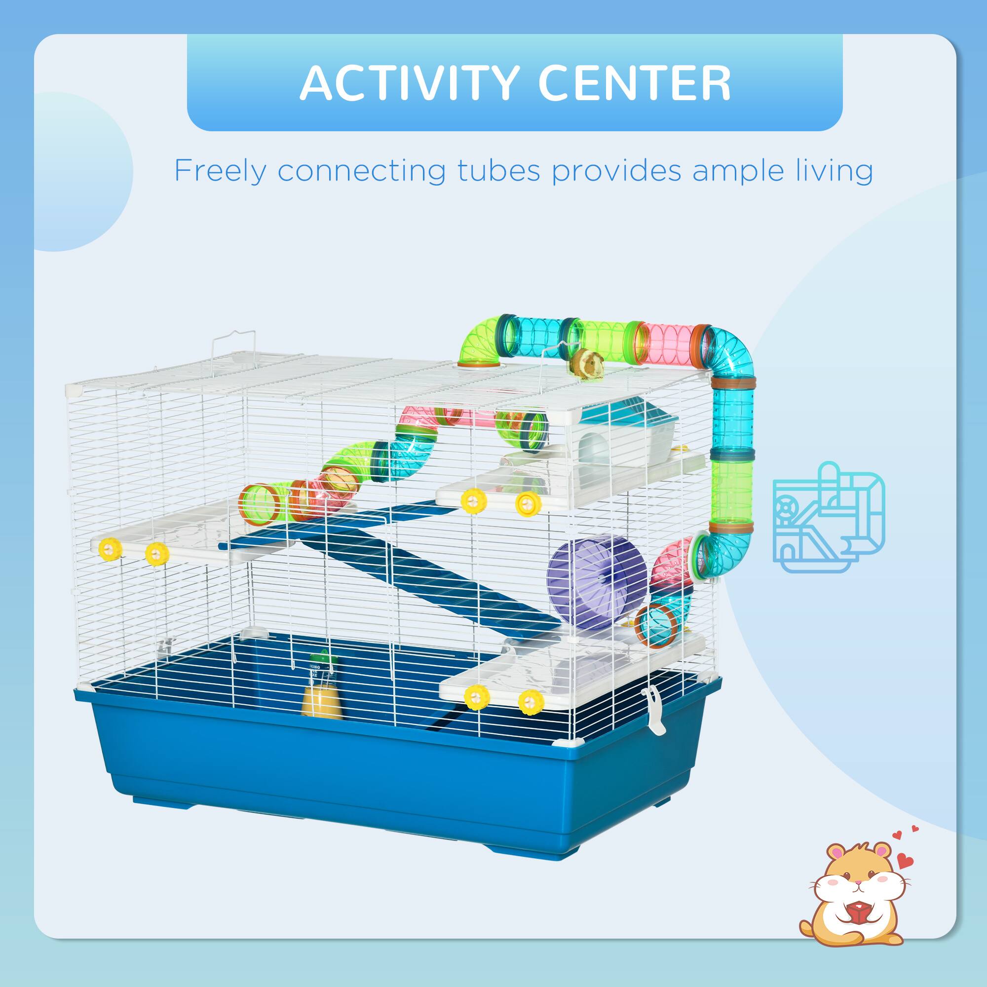 ACTIVITY CENTER  
Freely connecting tubes provides ample living space