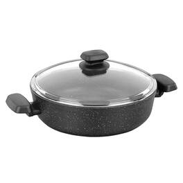 Korkmaz - Ornella 2 Piece 4 Liter Aluminum Nonstick Low Casserole Dish with Lid - Black