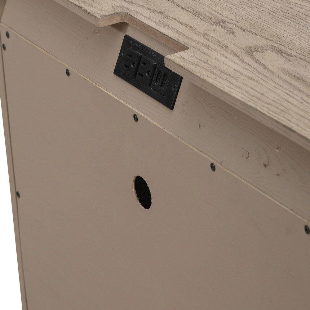 Alt View 6. Liberty Furniture Industries - Bedroom Nightstand with Charging Station AC, USB-A, USB-C - Burnished Beige Oak - Burnished Beige.