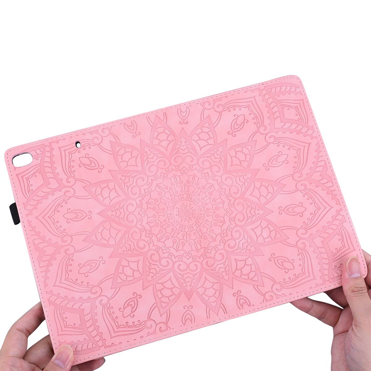 Alt View 5. Dteck - Case for Apple iPad Air (M4) 13" 2026 & (M3) 2025 & (M2) 2024,Shockproof Embossed PU Leather Folio Wallet Cover - Pink.