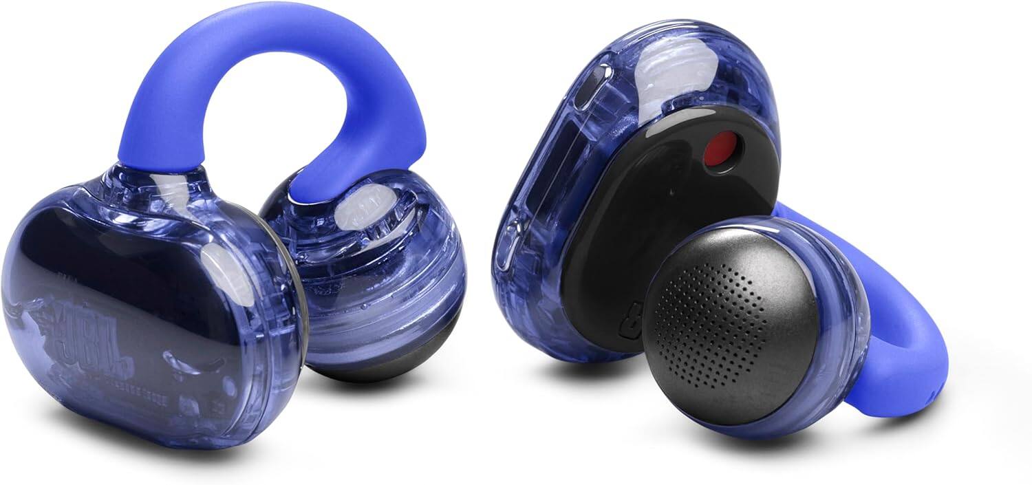 Alt View 3. JBL - Soundgear Clips Open-Ear Wireless Headphones with Case - Blue.