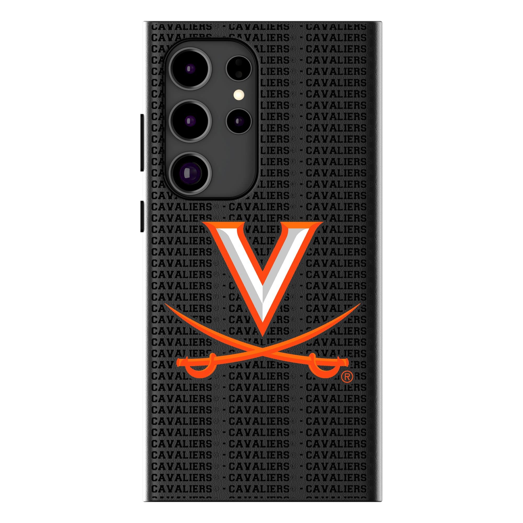 Keyscaper - NCAA - Virginia Cavaliers Text Backdrop Magnetic Bump Case - S25 - Black