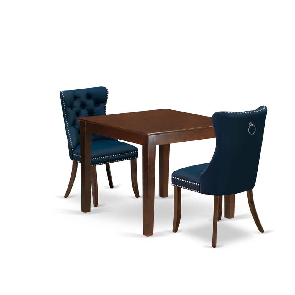 East West Furniture - 3 Piece Dinette Set for Small Spaces - Gray