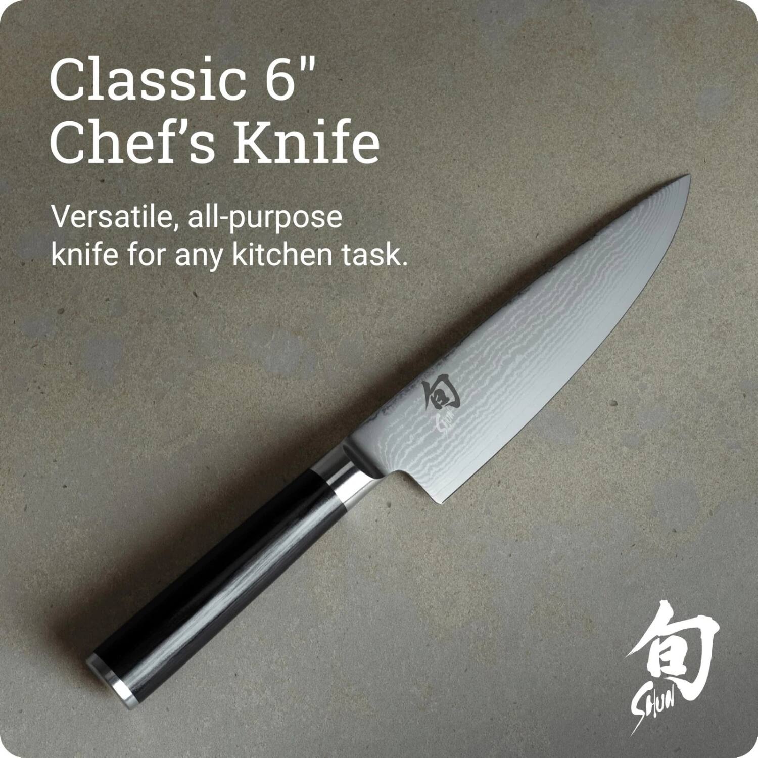 Classic 6" Chef's Knife

Versatile, all-purpose knife for any kitchen task.