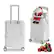 Front. Circus Cirle - 20" Ride-on Luggage with Seat For Kids & Adults - White.