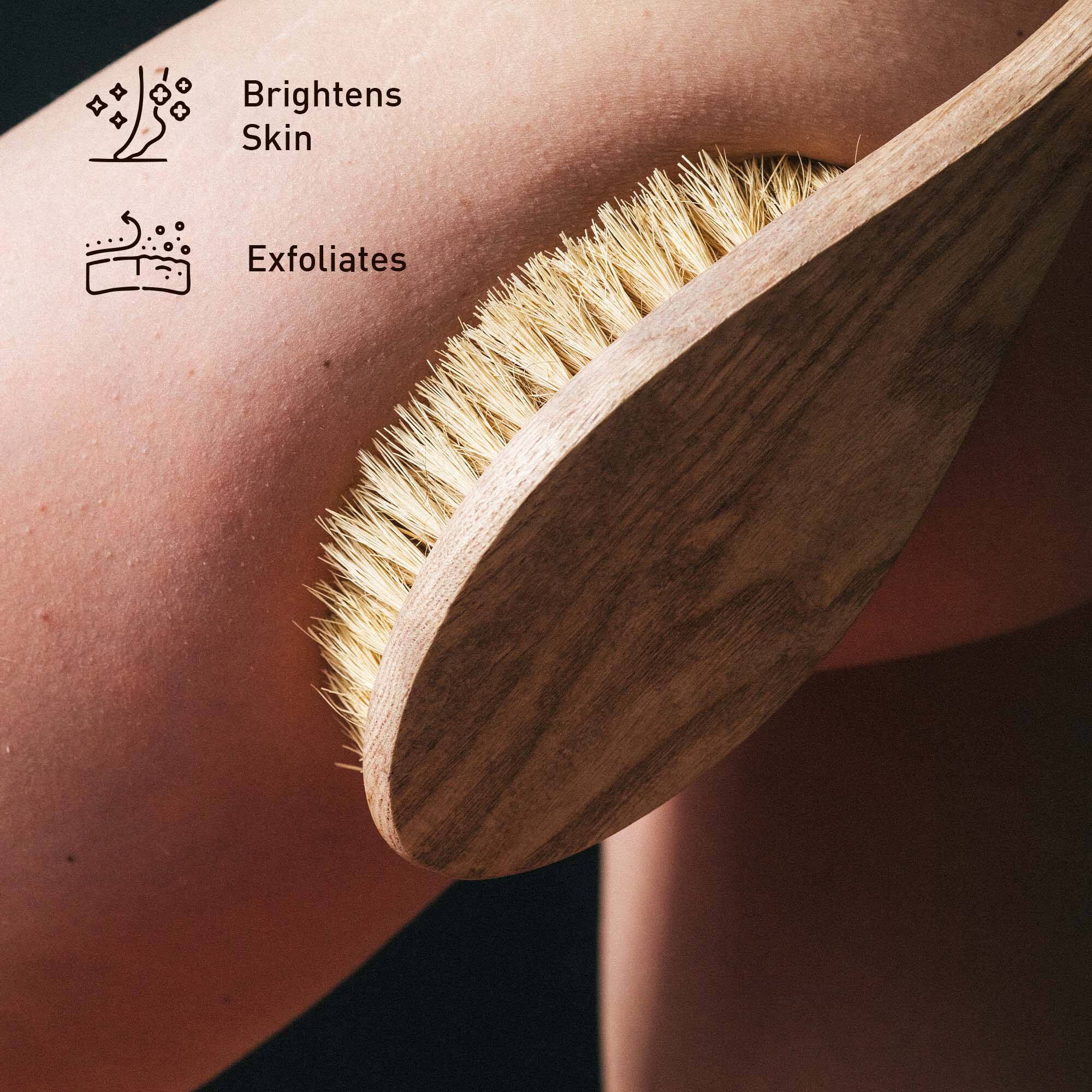 Brightens Skin  
Exfoliates