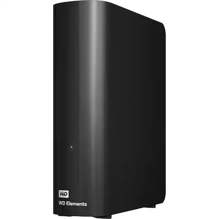 Front. WD - WD Elements 24TB USB 3.2 Gen 1 External Desktop Hard Drive - Black.