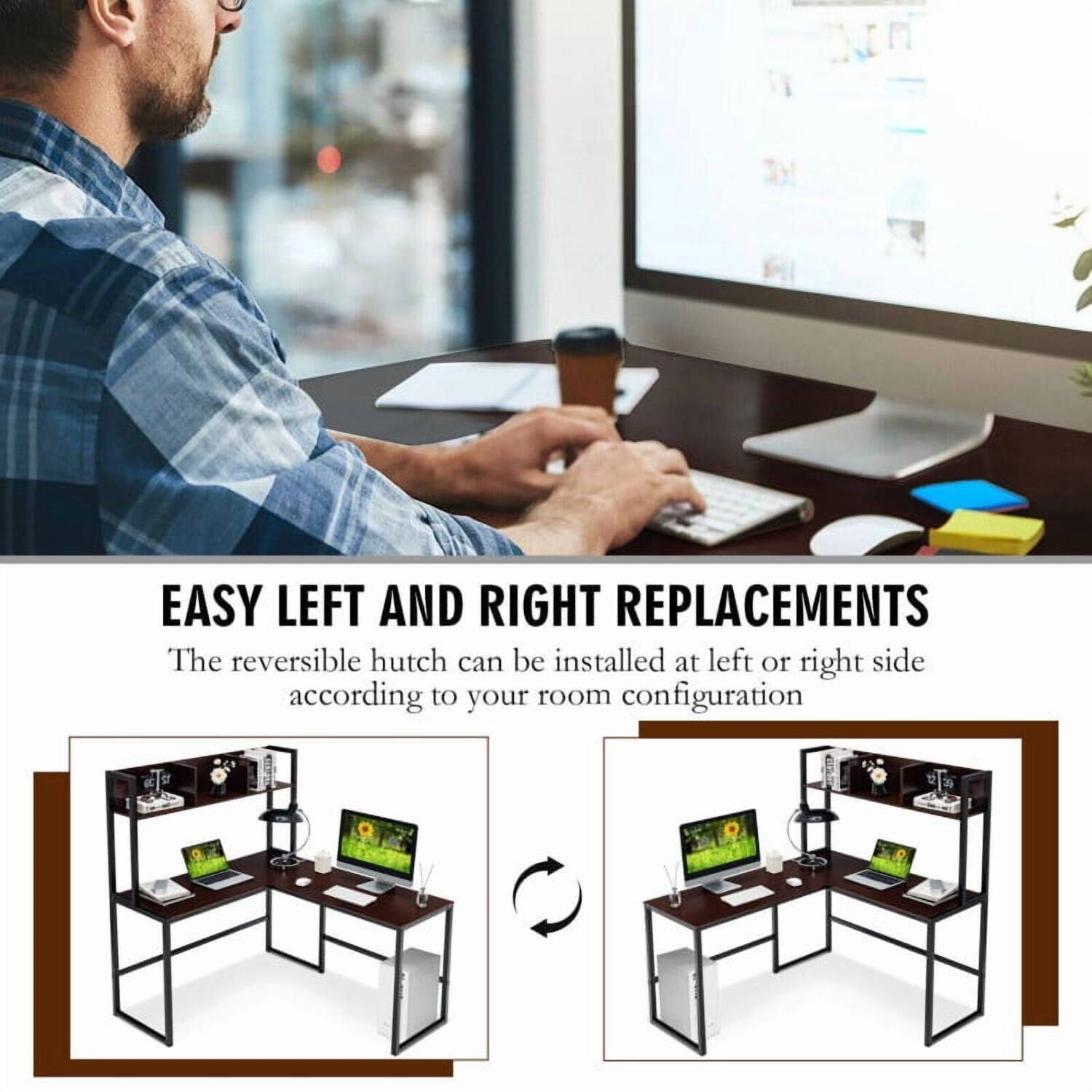 EASY LEFT AND RIGHT REPLACEMENTS

The reversible hutch can be installed at left or right side according to your room configuration