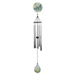 FC Design - 37" Long Butterfly Glass Wind Chime Outdoor Patio or Garden Hanging Decoration - Multi-Color