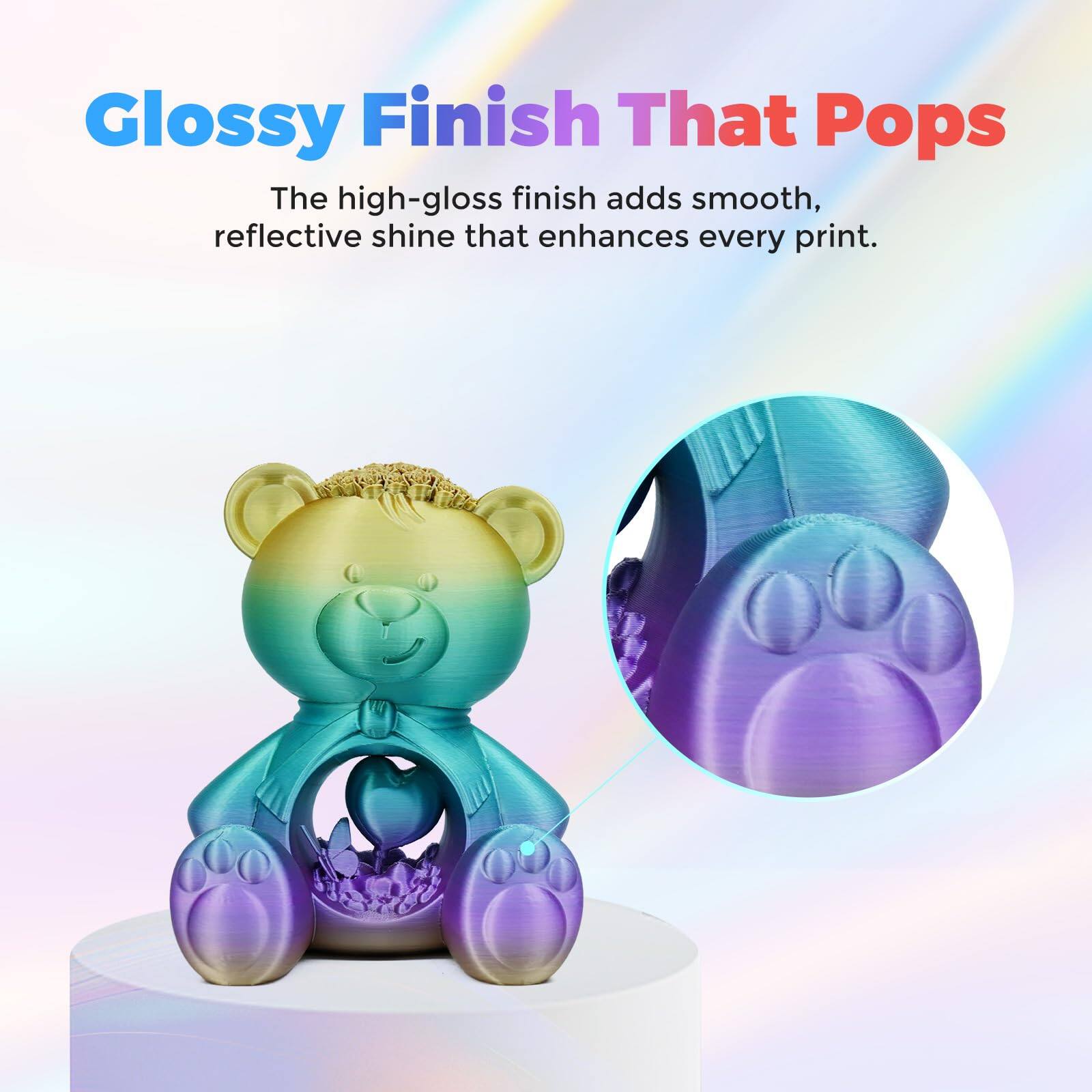Glossy Finish That Pops

The high-gloss finish adds smooth, reflective shine that enhances every print.