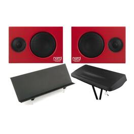 Piano Monitors V2 (Pair) Bundle with Nord Music Stand V2 and Dust Cover