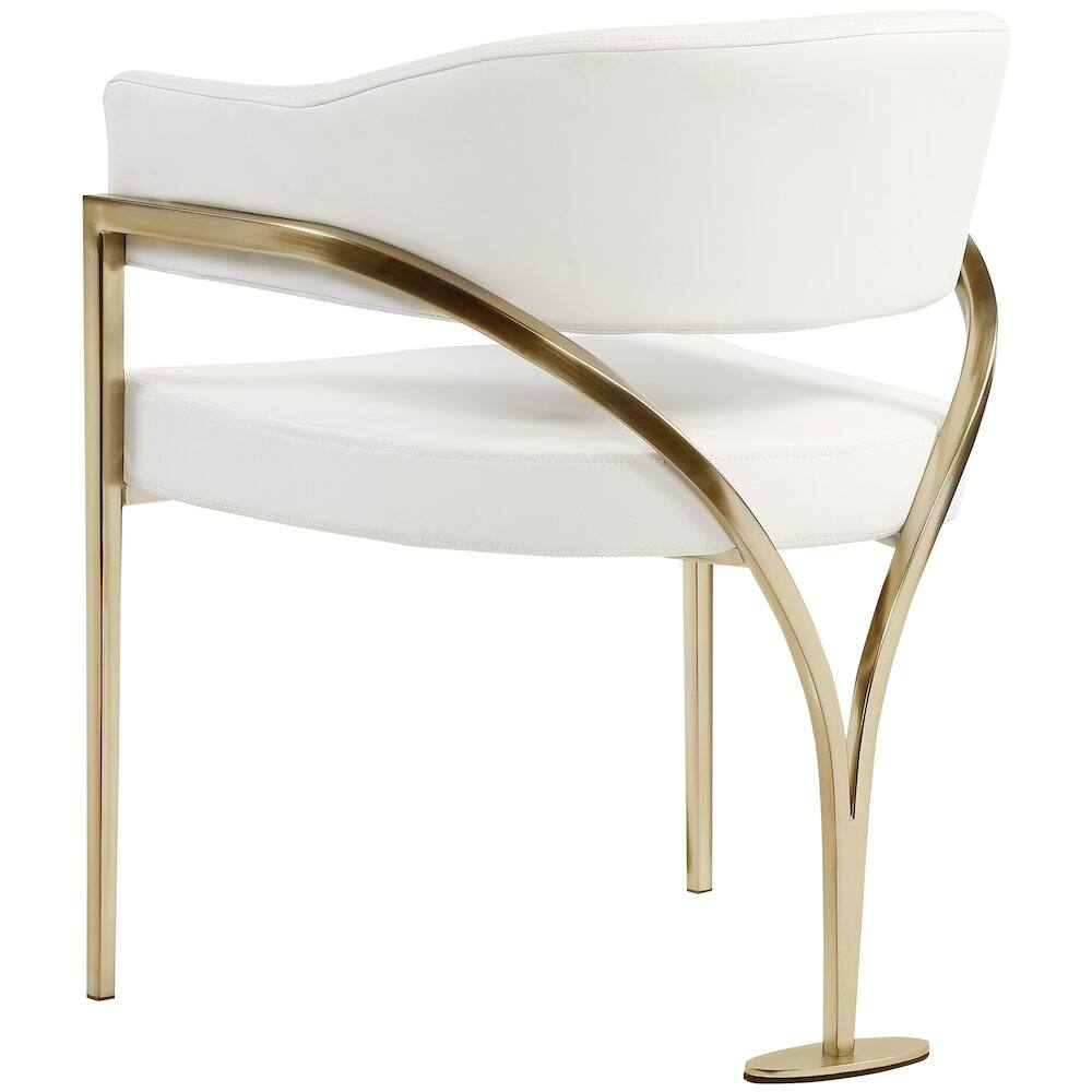 Alt View 1. Meridian Furniture - Madelyn Cream Vegan Leather Dining Chair, Set of 2 - Beige.