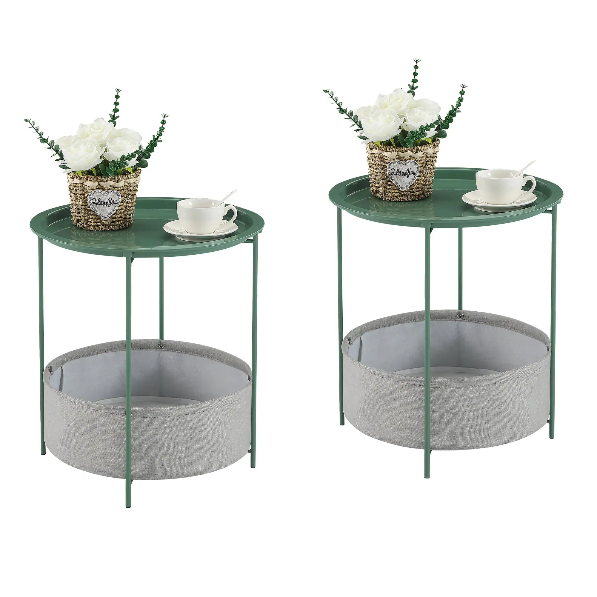 With basket 2PCS Green