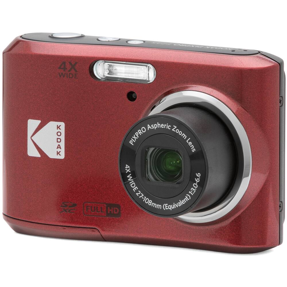 Kodak PIXPRO FZ45 16MP Digital Camera Red with Lexar 64GB Memory