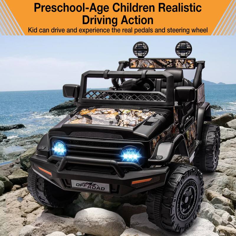 Preschool-Age Children Realistic Driving Action  
Kid can drive and experience the real pedals and steering wheel