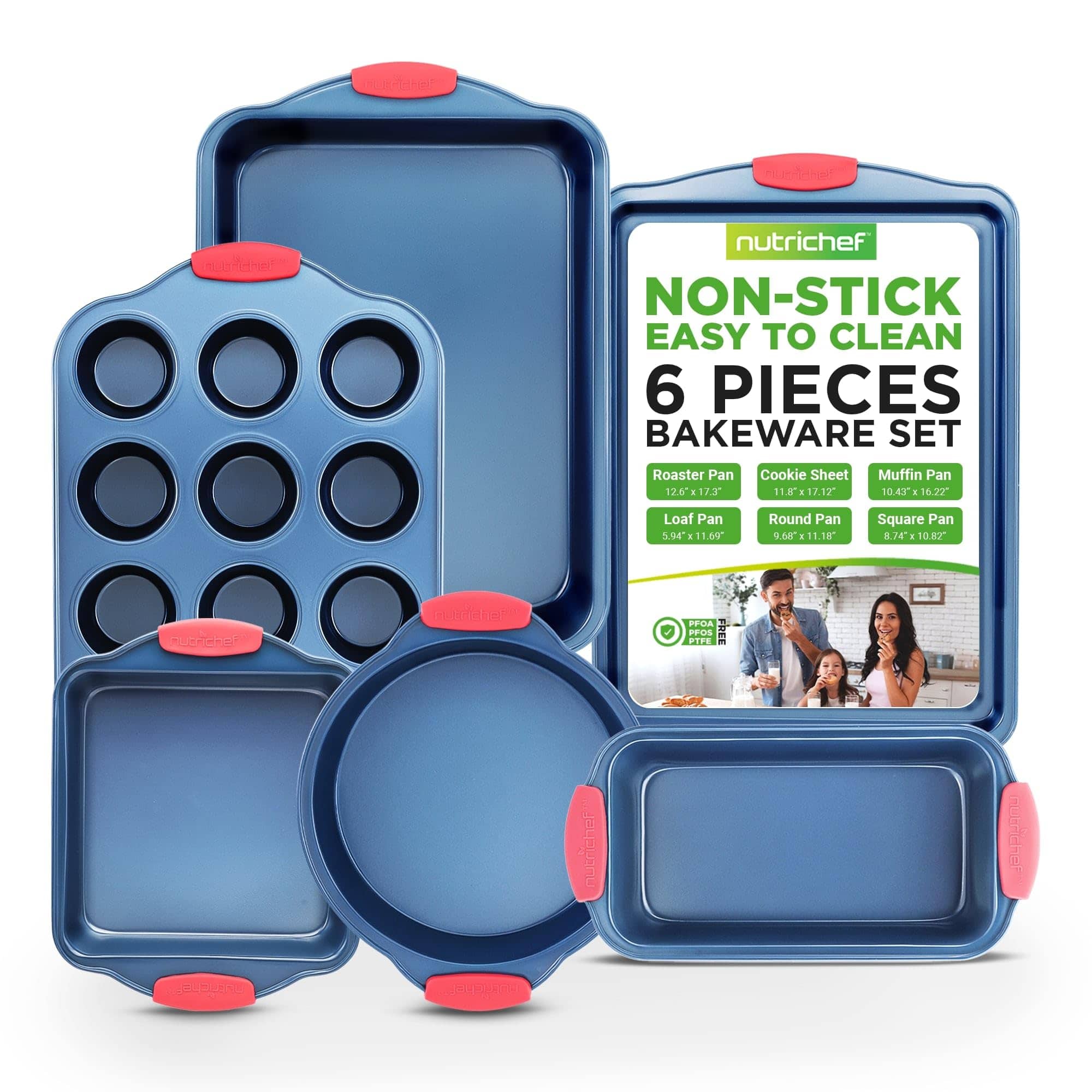 NutriChef - 6-Piece Nonstick Bakeware Set - PFOA