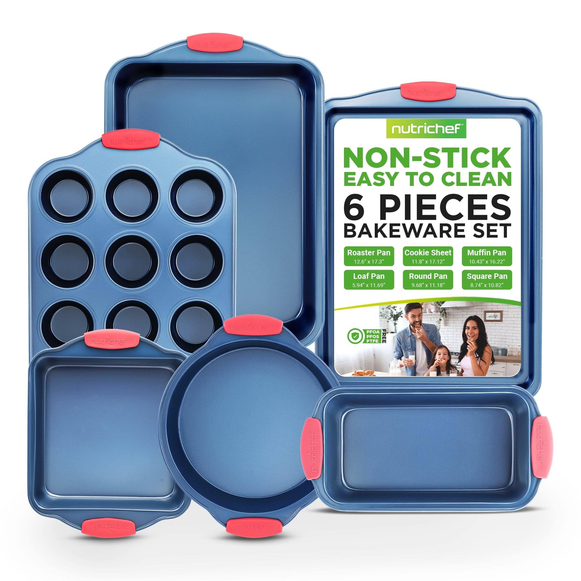 NutriChef - 6-Piece Nonstick Bakeware Set - PFOA