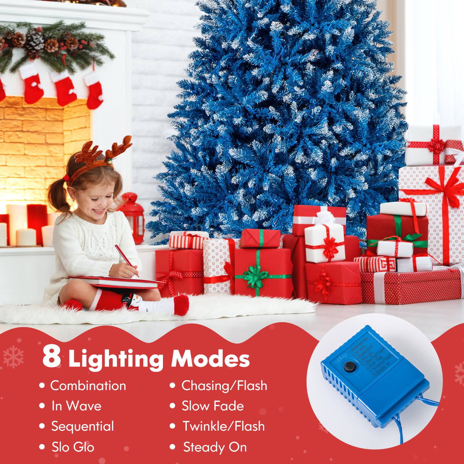 8 Lighting Modes

- Combination
- In Wave
- Sequential
- Slo Glo
- Chasing/Flash
- Slow Fade
- Twinkle/Flash
- Steady On