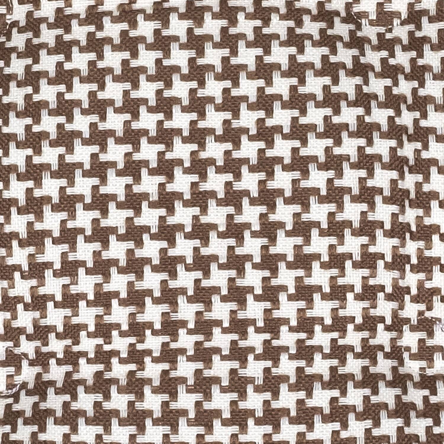 Alt View 1. Sweet Home Collection - Houndstooth Stitch U Shaped Memory Foam 17" x 16" Chair Cushions, 4-Pack - Brown.