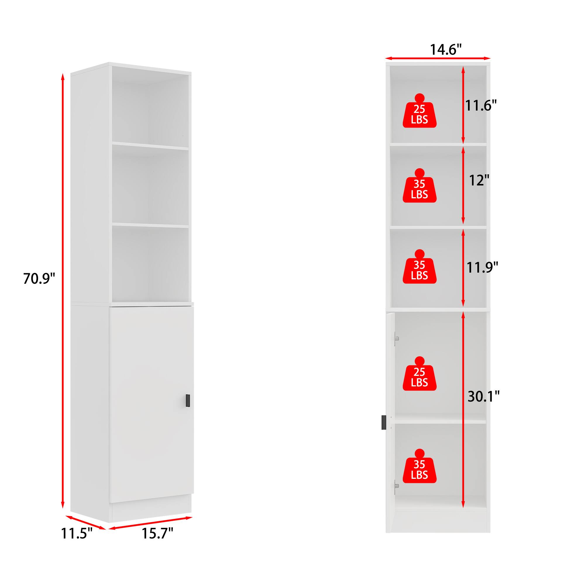 11.5" 15.7" 70.9" 14.6" 11.6" 35 LBS 12" 25 LBS 11.9" 35 LBS 30.1" 25 LBS 35 LBS