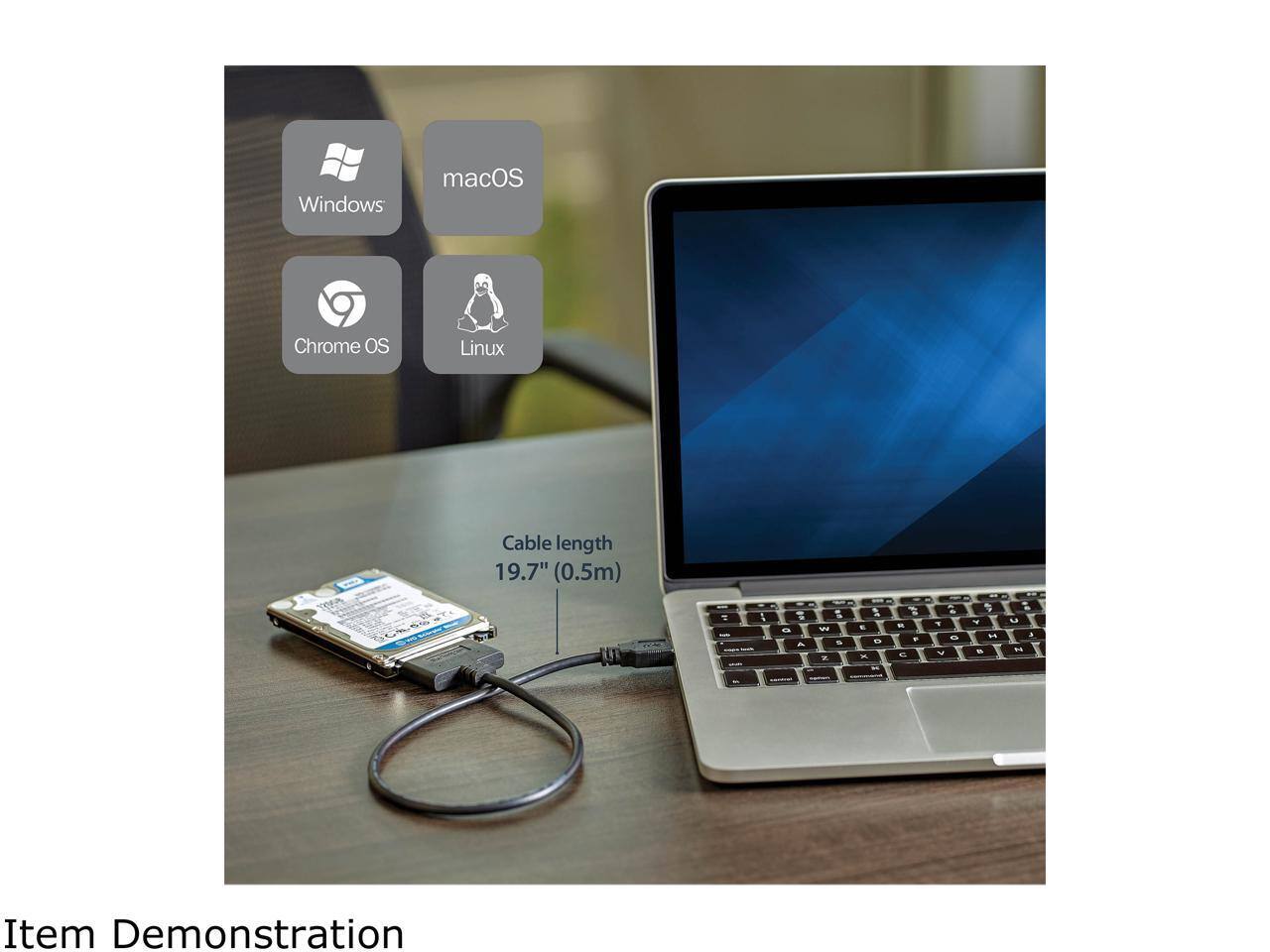 Windows macOS Chrome OS Linux Cable length 19.7" (0.5m) Item Demonstration