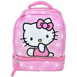 Fast Forward Hello Kitty Drop Bottom Insulated Reusable Lunch Bag with Handle for Girls, School, Daycare & Travel - Assorted Pre-Pack