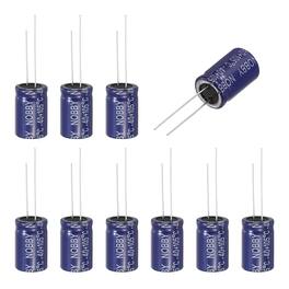 Unique Bargains - 3.3uF 100V Non-Polar Electrolytic Capacitor, 13x21mm, for Audio Tweeter/Speaker Crossover, 10pcs - Blue
