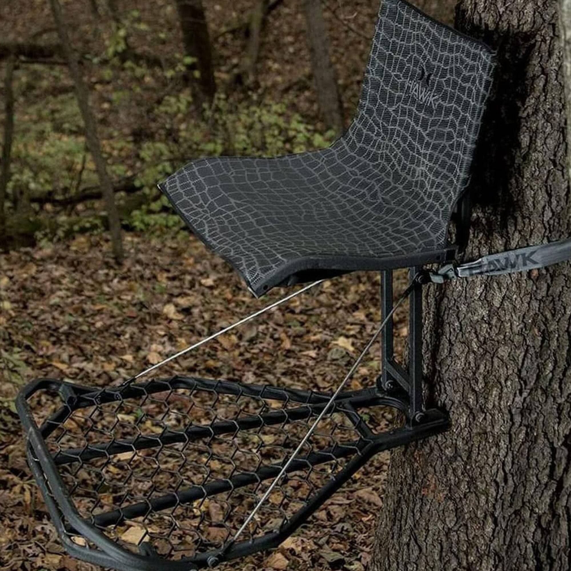 Alt View 5. Hawk - Hawk Kickback LVL Hang-On Deer Hunting Tree Stand with XL Seat and Platform - Multi.