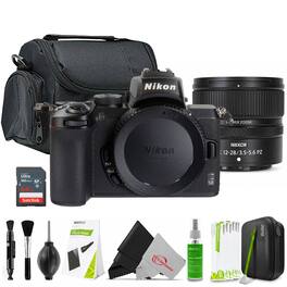 Nikon - Z50 Mirrorless Digital Camera, NIKKOR Z DX 12-28mm f/3.5-5.6 PZ VR Lens (Z), SanDisk 64GB Ultra SDXC, Cleaning Kit,Case