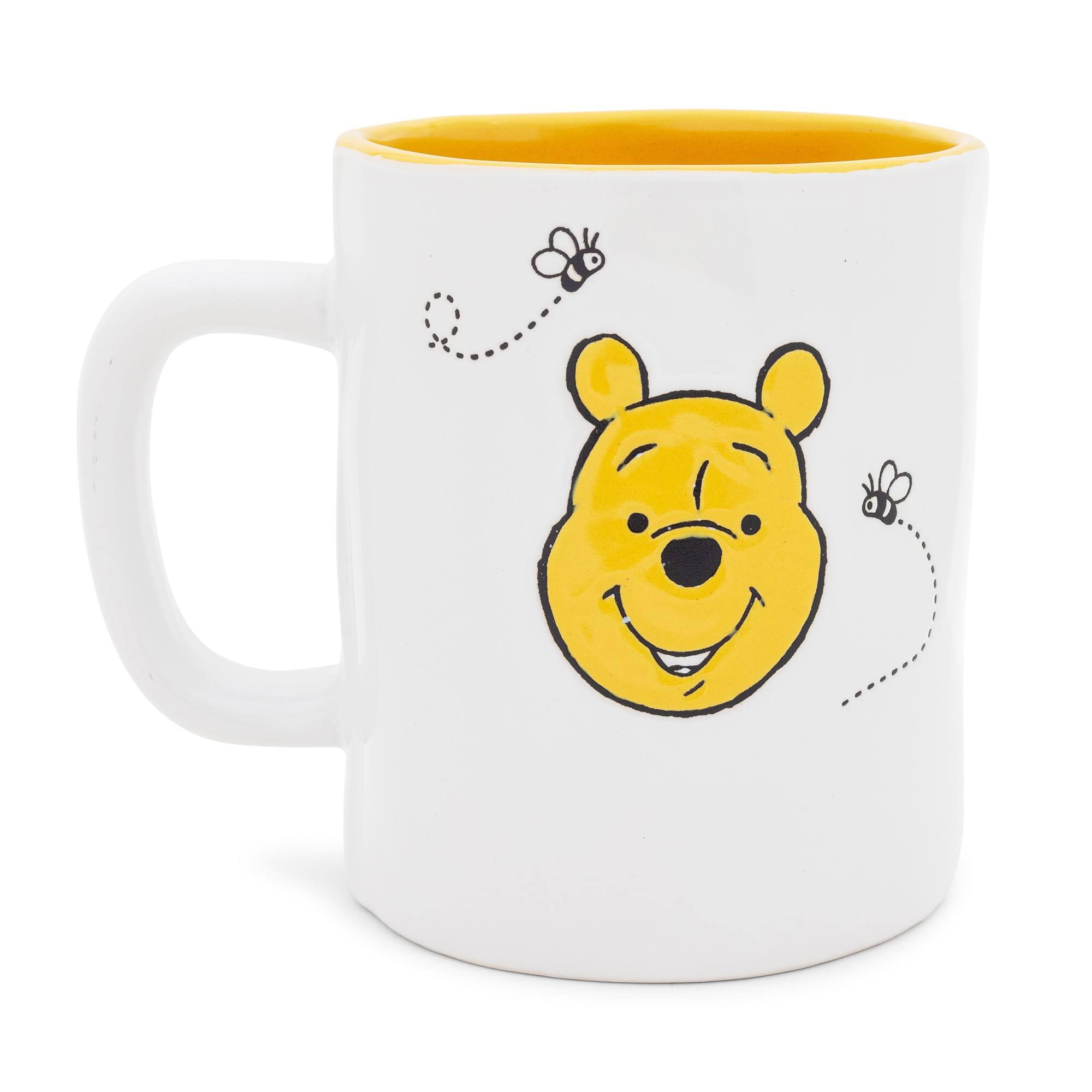 Alt View 1. Disney - Disney Winnie the Pooh Ceramic Pottery Mug | Holds 25 Ounces - White.