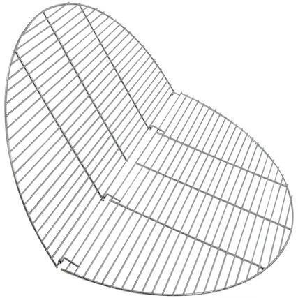 Front. Sunnydaze - 40 in Chrome Plated Metal Folding Fire Pit Cooking Grate - Silver.