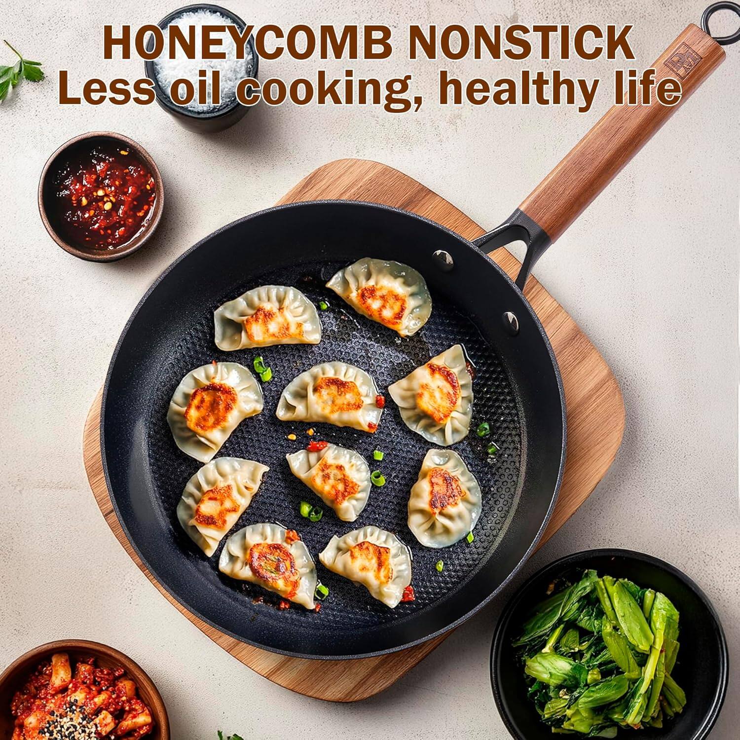 HONEYCOMB NONSTICK  
Less oil cooking, healthy life
