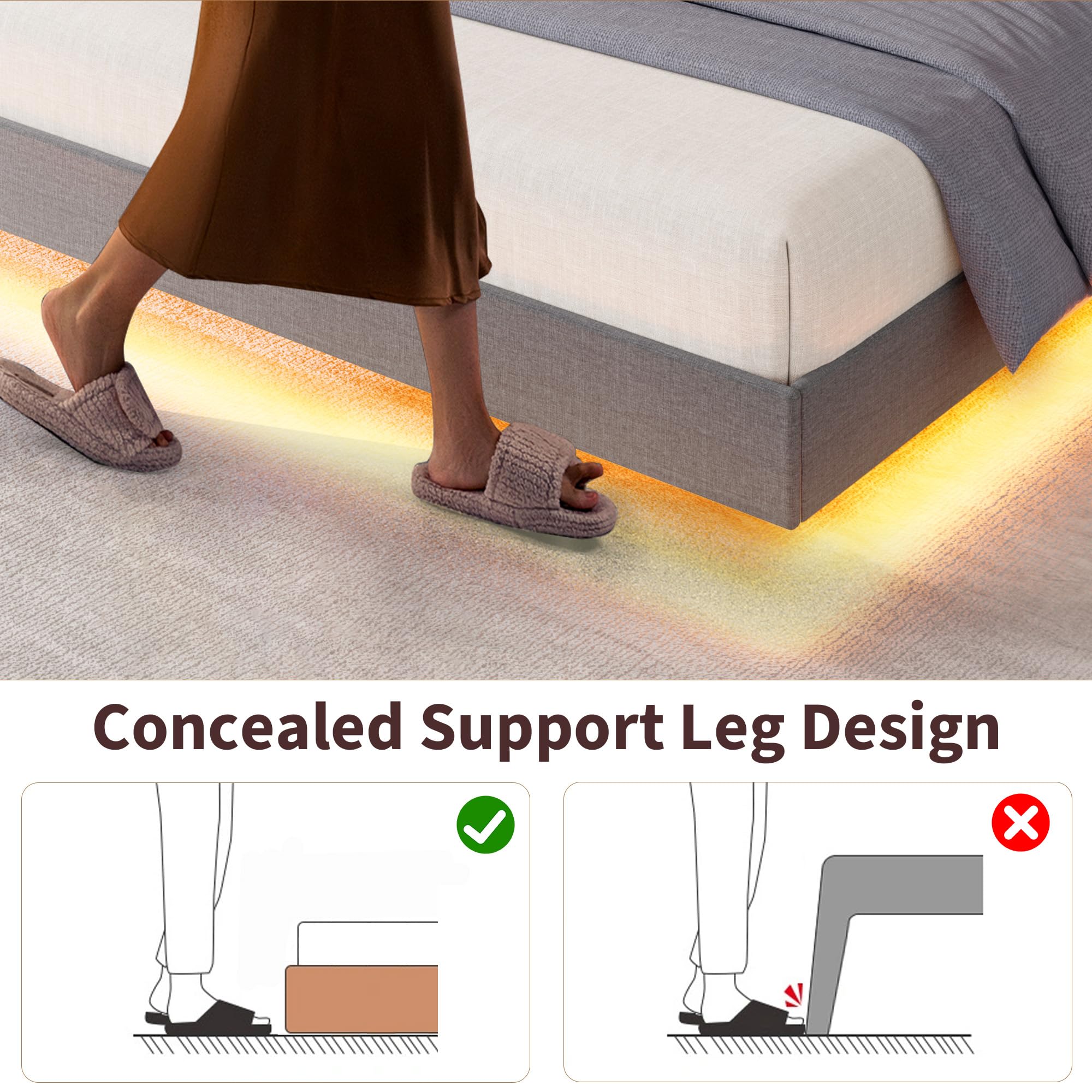 Concealed Support Leg Design