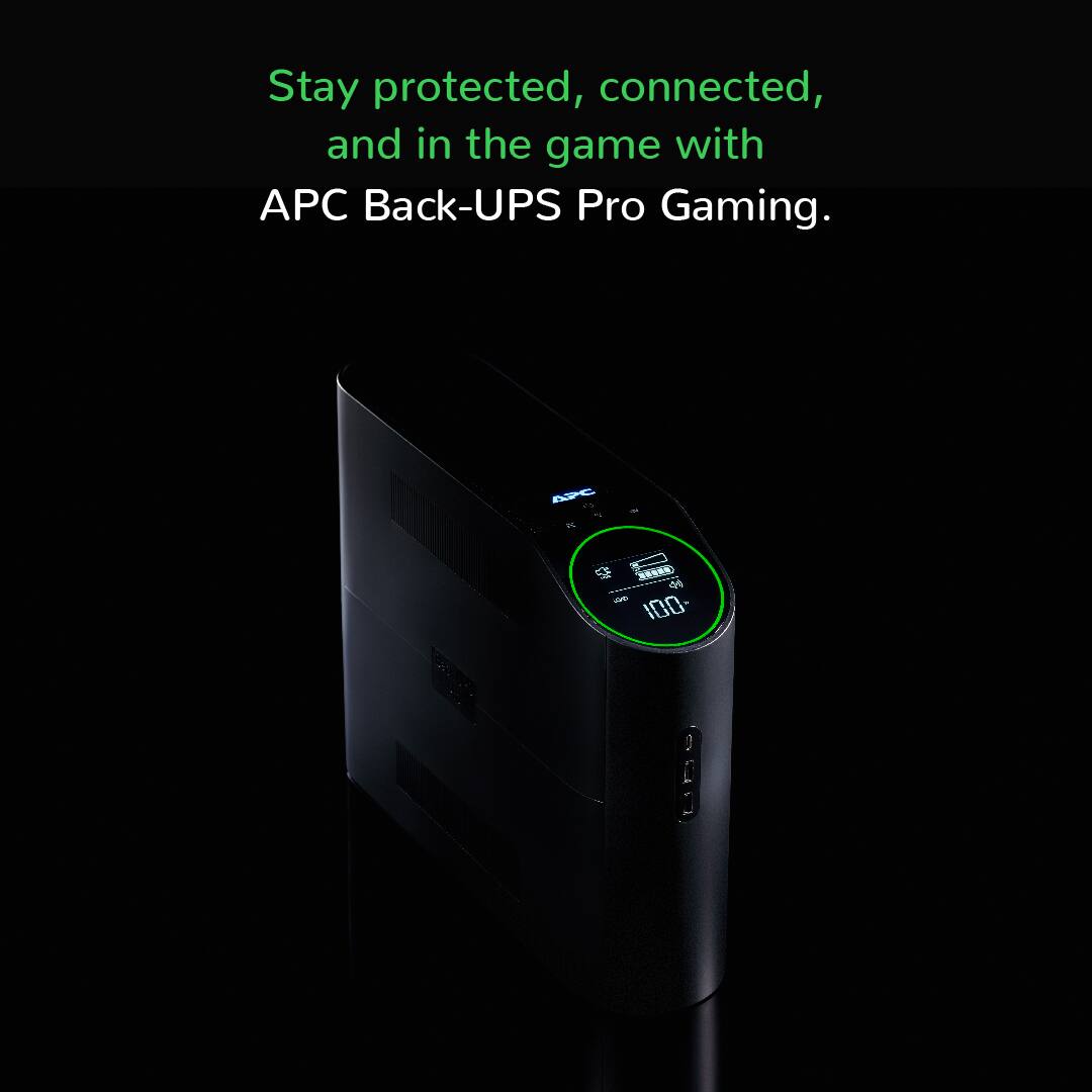 Stay protected, connected, and in the game with APC Back-UPS Pro Gaming.