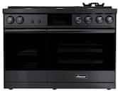 Dacor - 48 in. Wide 6 Burner Contemporary 6.6 Cu. Ft. Slide-In Double Oven Dual Fuel Four-Part Pure Convection Range - Graphite Steel