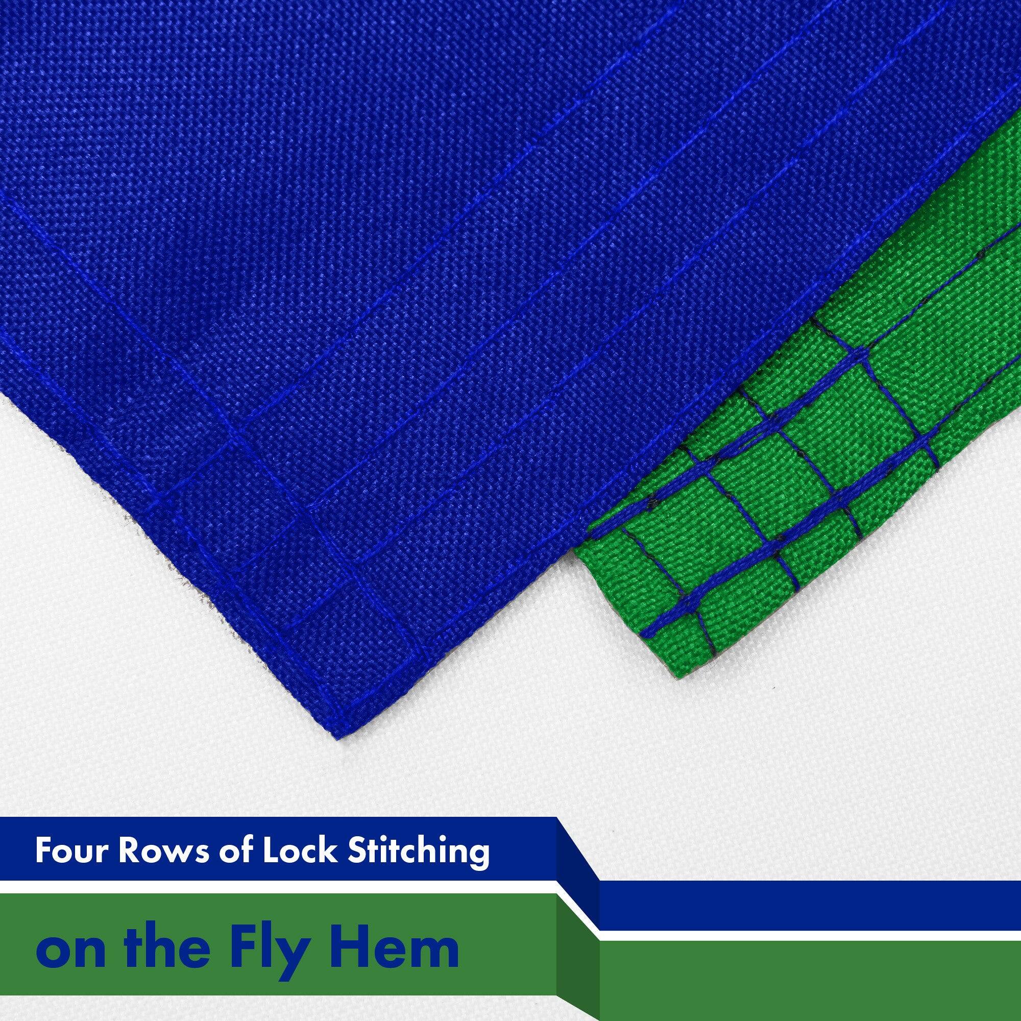 Four Rows of Lock Stitching on the Fly Hem