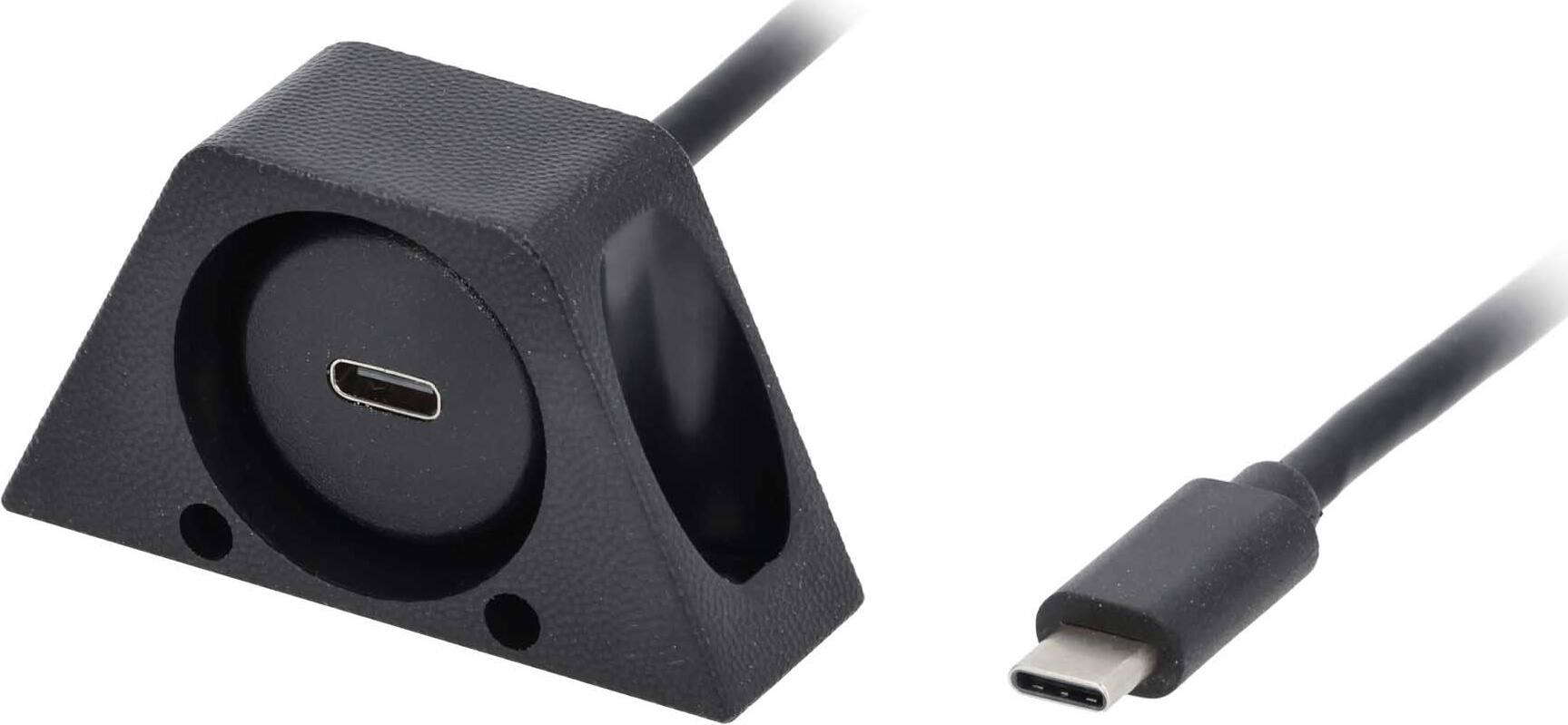 Left. Metra - 1' Male USB 4.0 Type-C to Female USB 4.0 Type-C Extension Cable - Black.