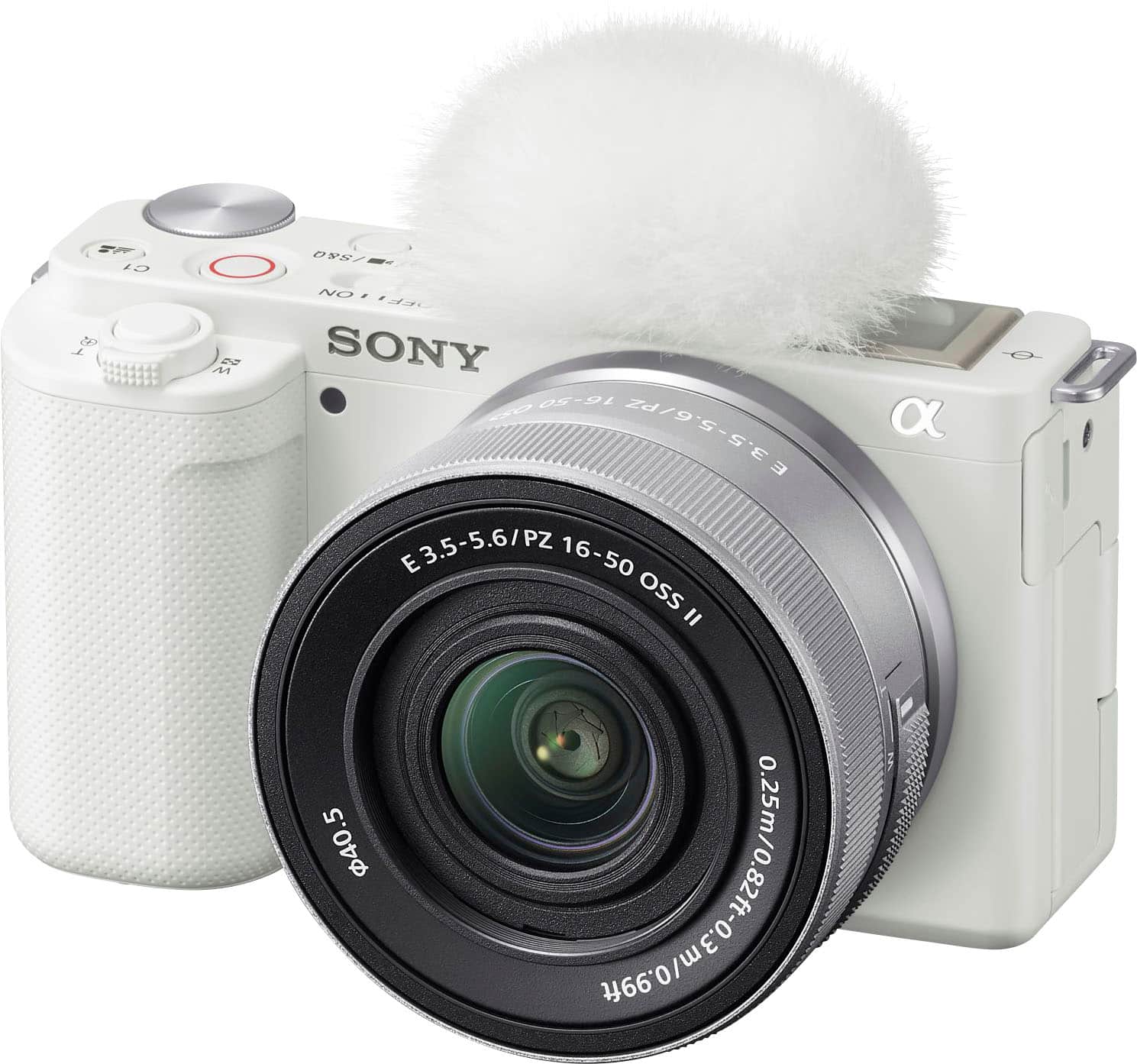 Sony Alpha ZVE10: APS C Content Creators' Camera White ZVE10KW