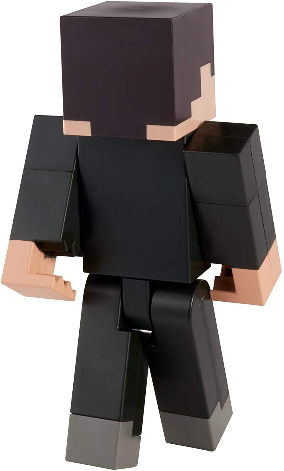 Alt View 1. Fisher-Price - Minecraft Dungeons Large 11 Inch Articulated Action Figure | Tuxedo Steve - Black.