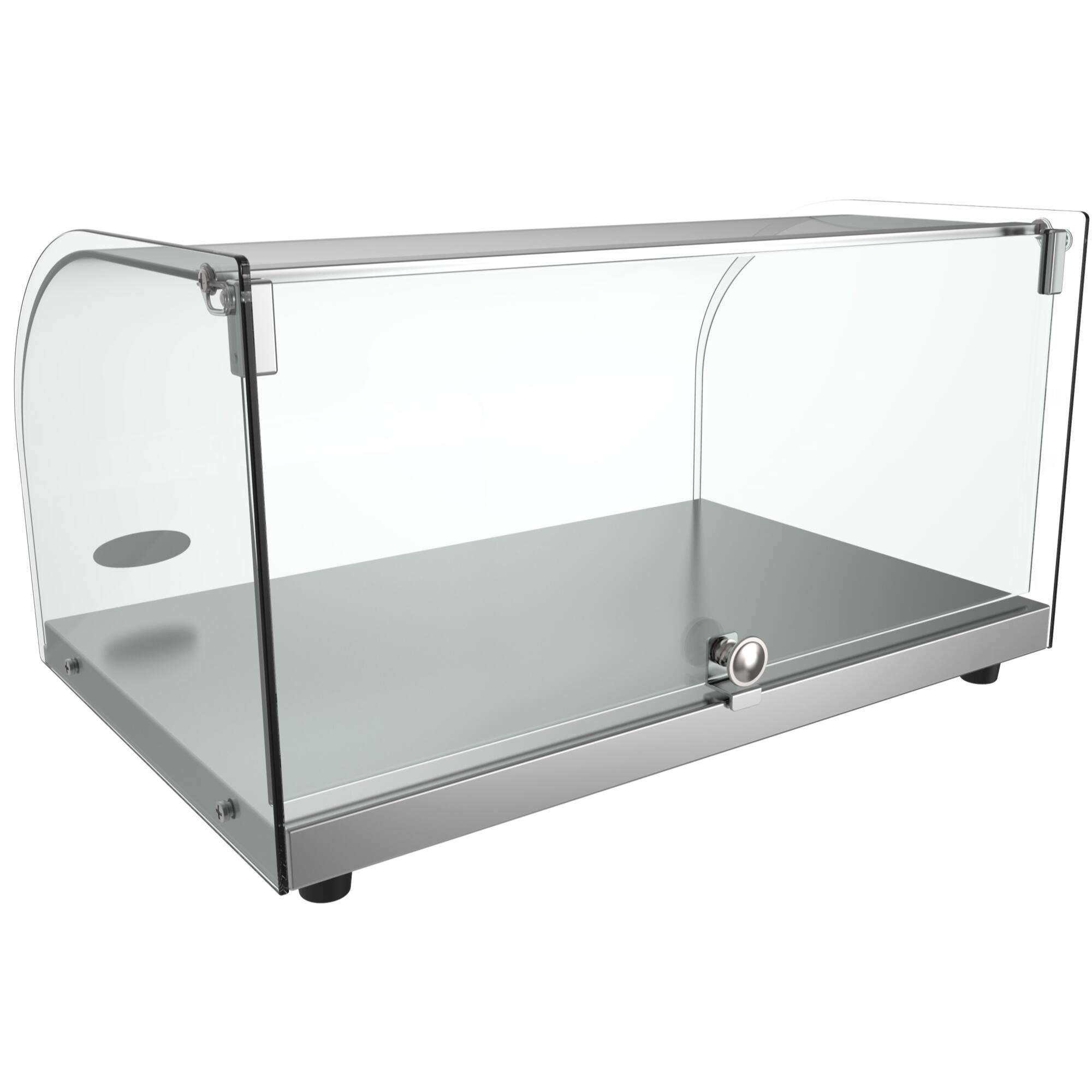 Alt View 1. Koolmore - 22 in. Countertop Bakery Display Case with Front Curved Glass and Rear Door, 0.9 cu. ft. DC-1C - Silver.