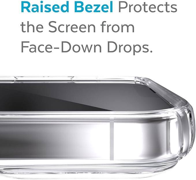 Raised Bezel Protects the Screen from Face-Down Drops.