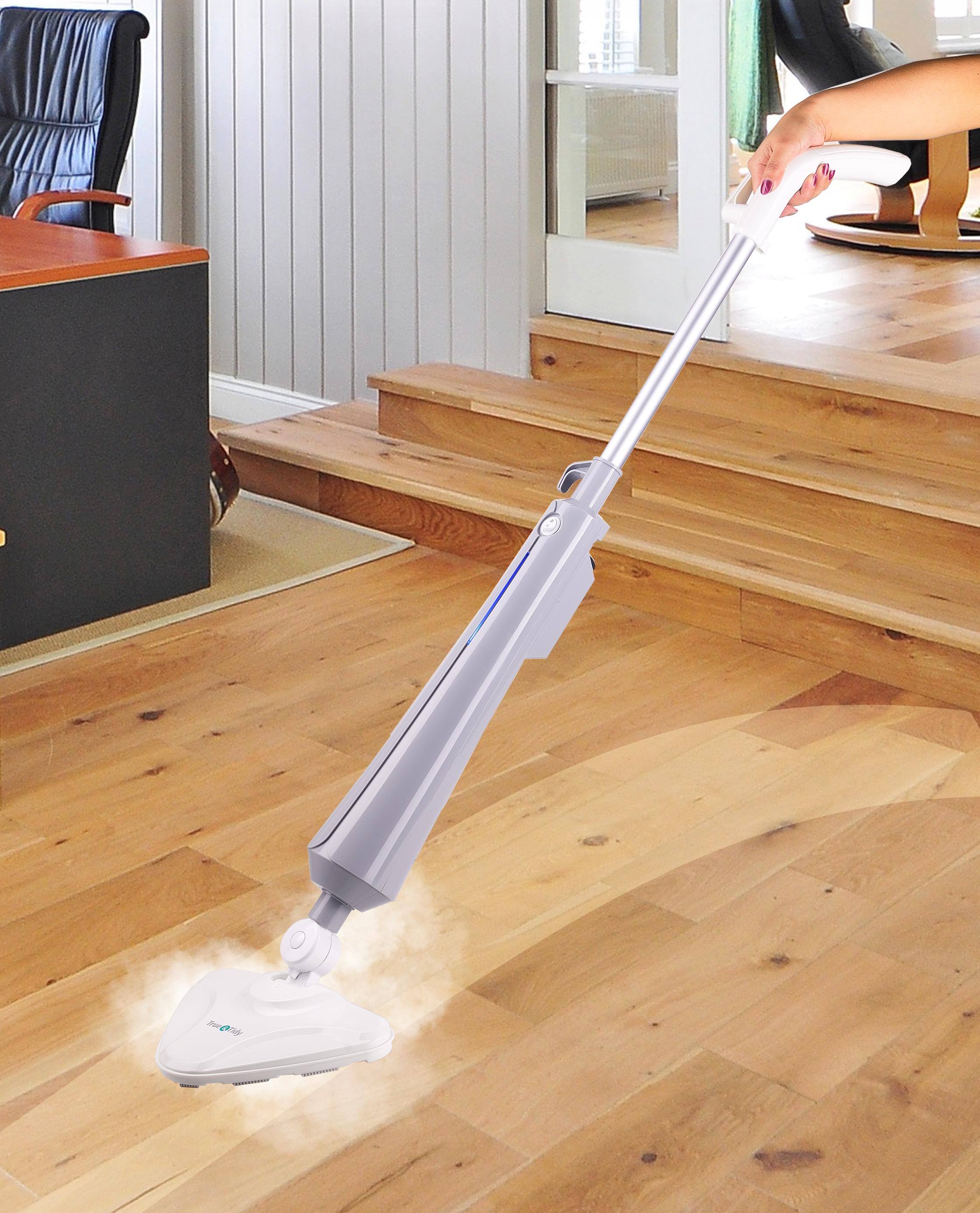 Alt View 1. True & Tidy - Multi-Surface Steam Mop With Carpet Glider - Gray.