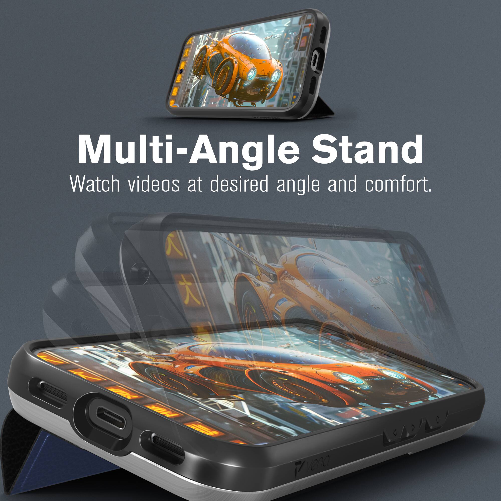 - STORYBOX Multi-Angle Stand
- Watch videos at desired angle and comfort.