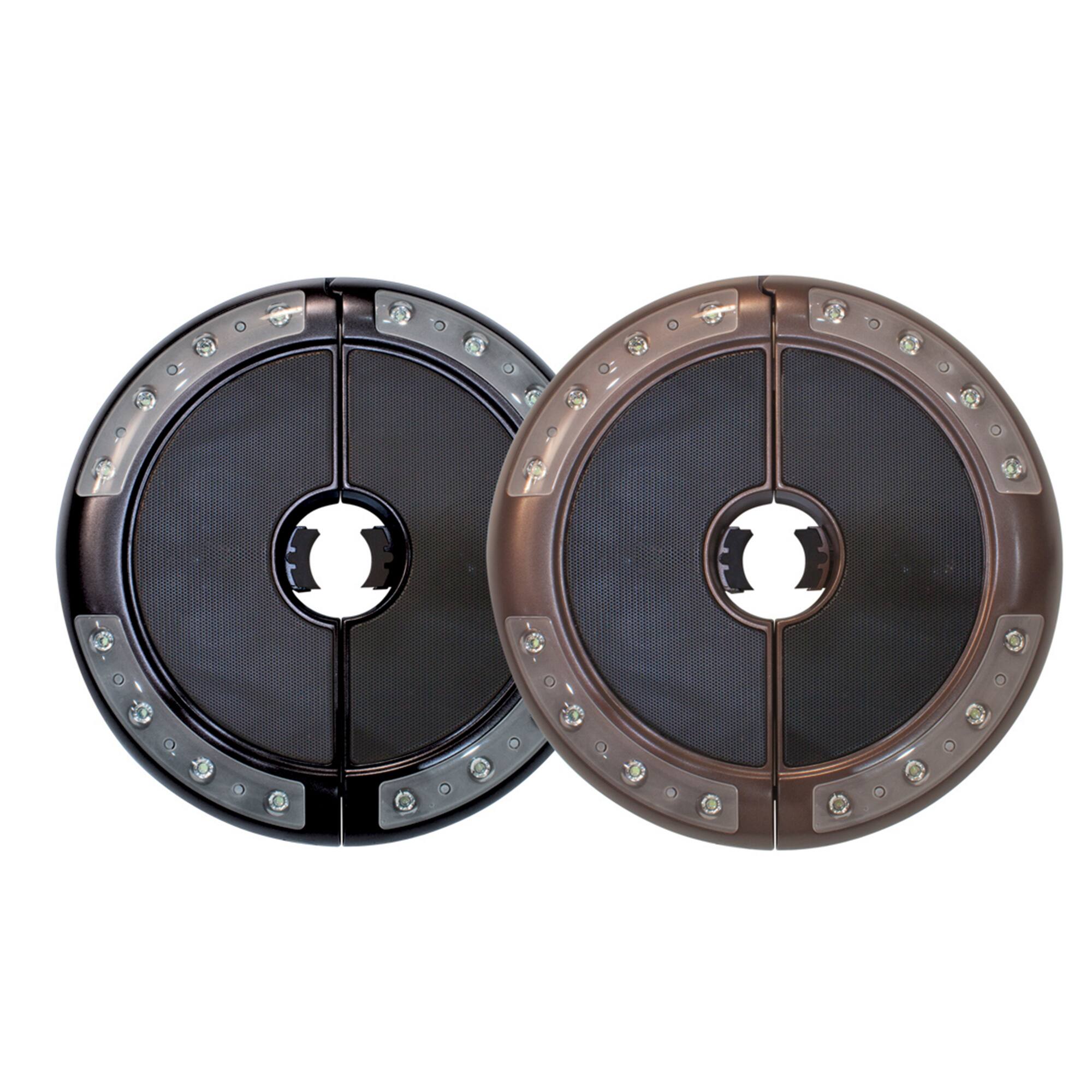 Alt View 1. Mondawe - 9.76" Round Umbrella Light with Bluetooth Speaker 16 LED Lights - Bronze.