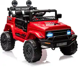 Homhougo - Licensed 24V 2 Seater Kids UTV, 4x200W Motors, All-Terrain Tires, LED Music