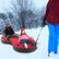 Angle. Costway - Goplus 80" 2-Person Heavy-Duty Inflatable Snow Tube for Sledding with Pump Tow Strap Red - Red+Black.