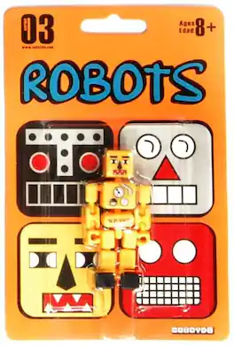 Saizon - Stikfas Cuboyds Robot Figure Yellow S3 RO-1235