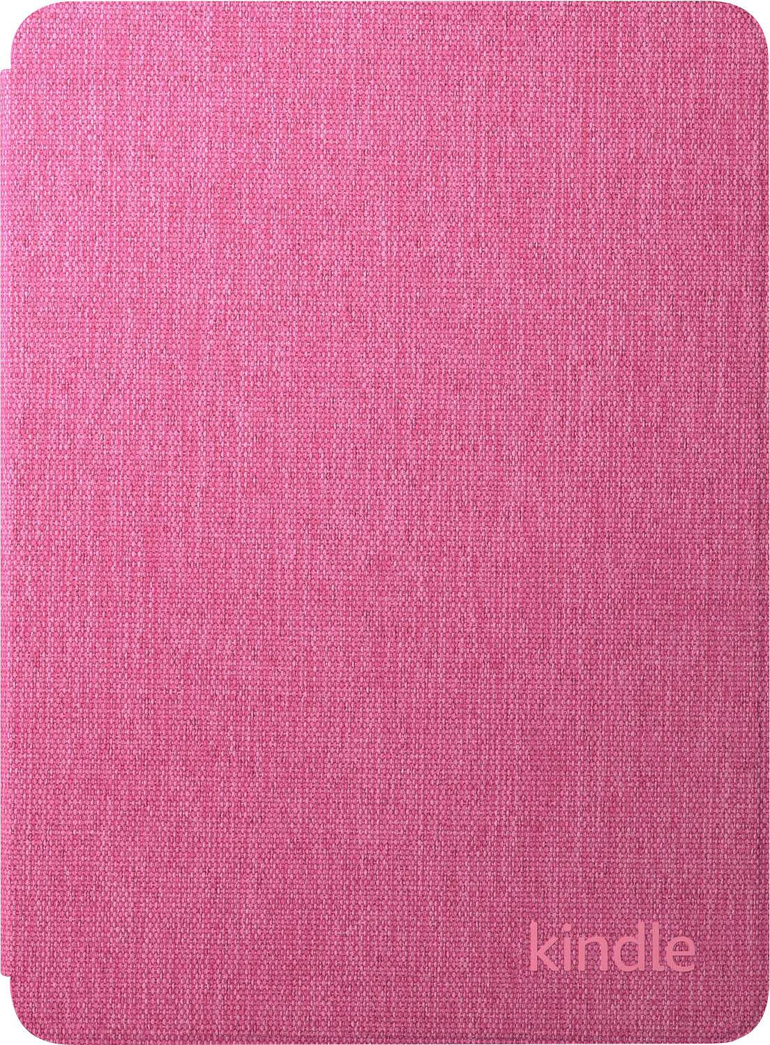 Angle. Amazon - Kindle Paperwhite/Colorsoft Case, Water-Safe fabric, Foldable Lightweight Cover - Raspberry.