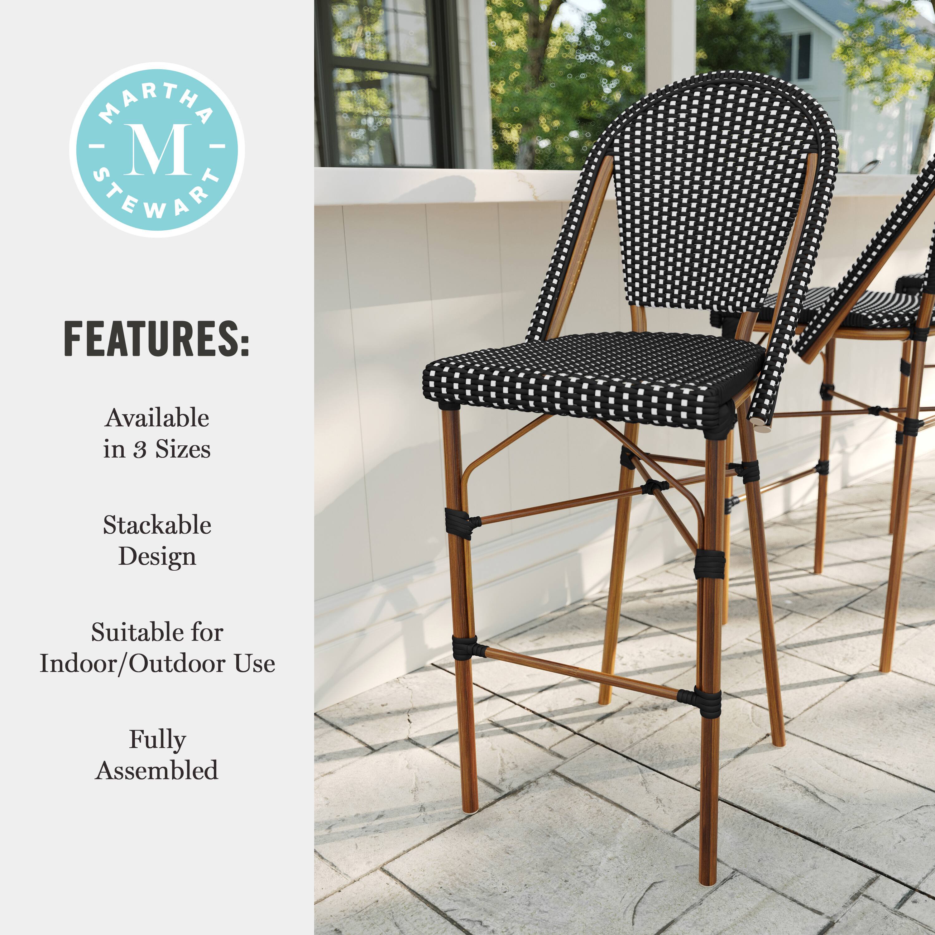 MARTHA STEWART FEATURES: Available in 3 Sizes, Stackable Design, Suitable for Indoor/Outdoor Use, Fully Assembled.